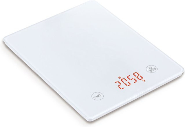 Scaritech Digitale Personenwaage mit Glasoberfläche in Weiß, 5er Pack, bis 10 kg - Bild 1