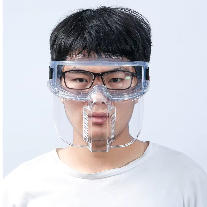 Karocola Vollgesicht-Sicherheitsmaske mit abnehmbarer PC-Linse in Transparent zum Schutz beim Schweißen, Polieren und Arbeiten mit Chemikalien - Bild 3