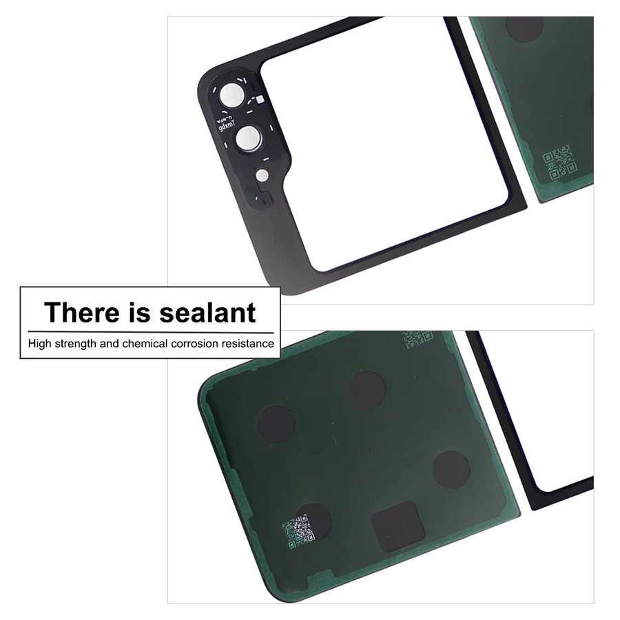 Sinmaytai Ersatzgehäuse für Samsung Galaxy Z Flip 6 5G SM-F741B/DS SM-F741U/W/N Rückseite mit Kameraobjektiv in Silber - Bild 5