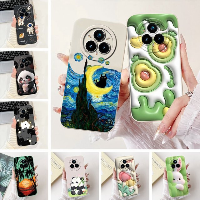 Silikon Handyhülle mit Blumen- und Cartoon-Design für Realme 14 Pro Plus RMX5051 in Multicolour - Bild 1