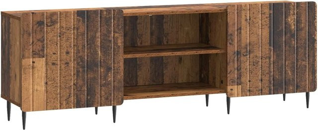 vidaXL TV-Schrank aus Altholz in Braun mit Metallakzenten, B/T/H: 150 x 31 x 52 cm - Bild 1