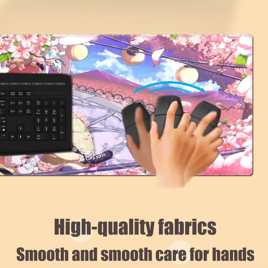 HYBXAXC Hololive Sakura Miko Mauspad, rutschfestes Gaming-Mauspad für PC und Laptop, mehrfarbig - Bild 3