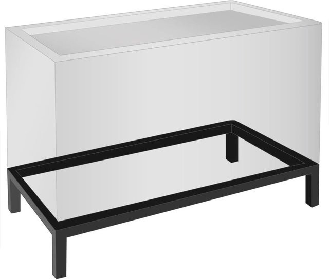 Vivanno Untergestell Base aus Stahlblech Schwarz B/T/H: 60 x 30 x 10 cm - Bild 1