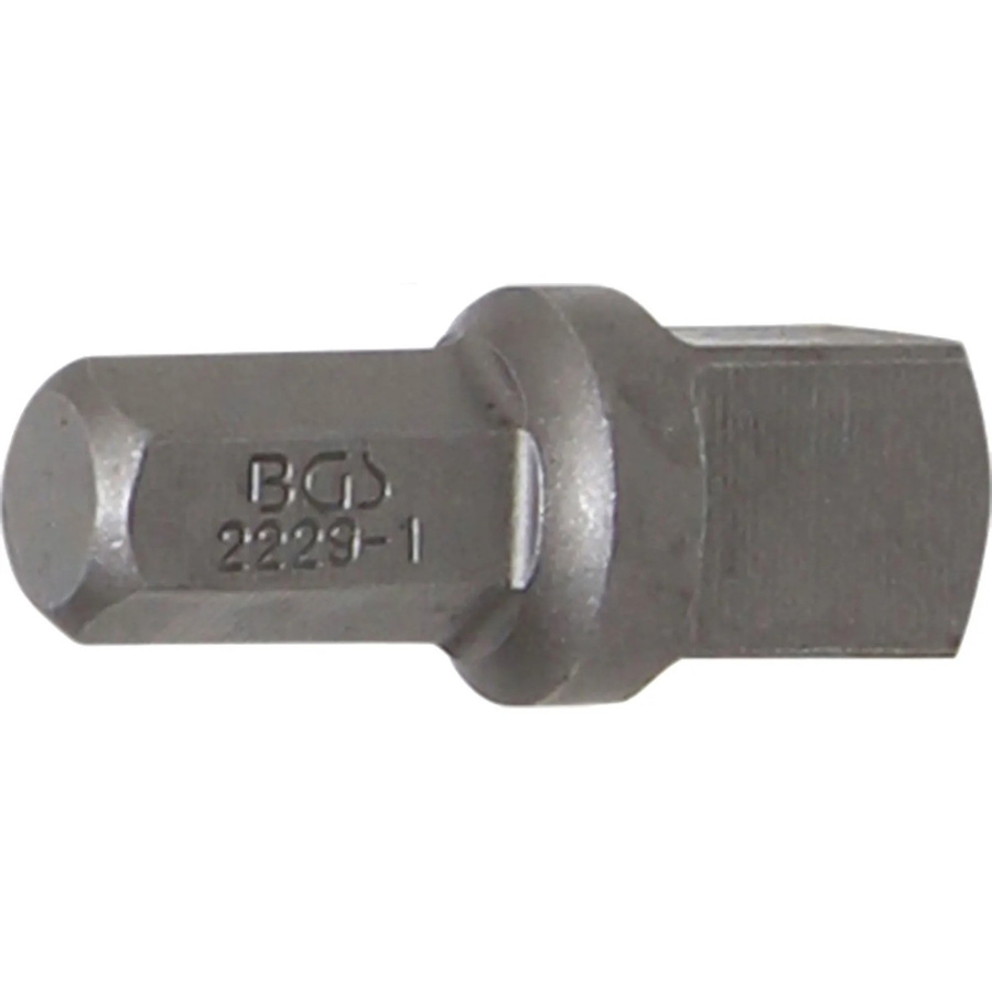 BGS Bit-Knarren-Adapter Außensechskant 8 mm auf Außenvierkant 10 mm, Silber, Edelstahl - Bild 2