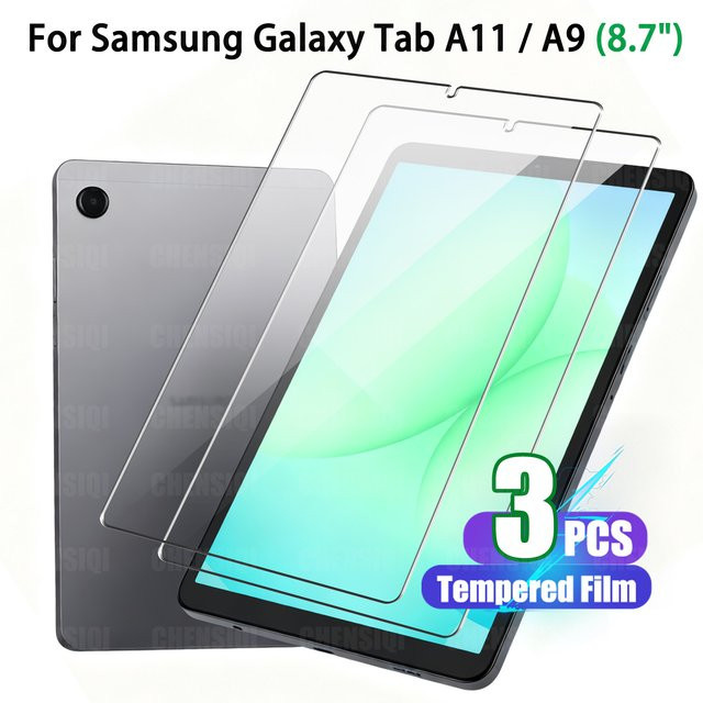 Samsung Displayschutzfolie aus gehärtetem Glas für Galaxy Tab A11 2025 SM-X135 X133 X130 und Galaxy Tab A9 2023, transparent - Bild 1
