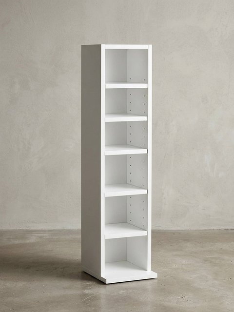 KADIMA DESIGN Bücherregal Modern in Weiß mit 6 Fächern, B/T/H: 21 x 25 x 91 cm, ideal für Flur oder Kinderzimmer - Bild 1