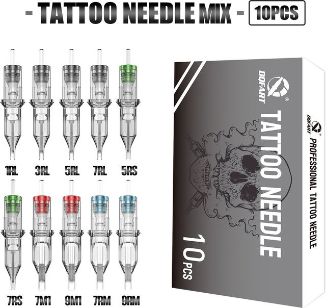 Einweg Tattoo Nadel Patrone, 10er Pack, gemischte Modelle - Bild 1