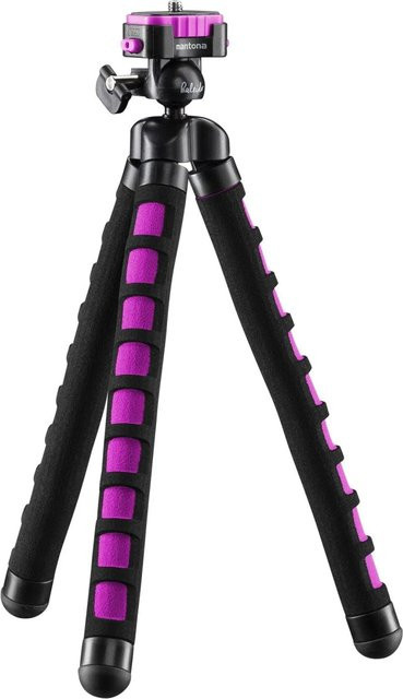 Mantona Kaleido Flex Reisestativ mit biegbarem Kugelkopf in Pink, Maße: 27,0 x 4,3 cm - Bild 1