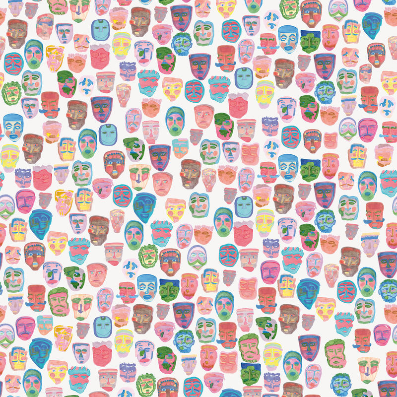 Tenue de Ville Wallpaper Parade Rio Wandtapete mit abstraktem Design in Multicolour, Breite: 300 cm, Höhe: 300 cm - Bild 2