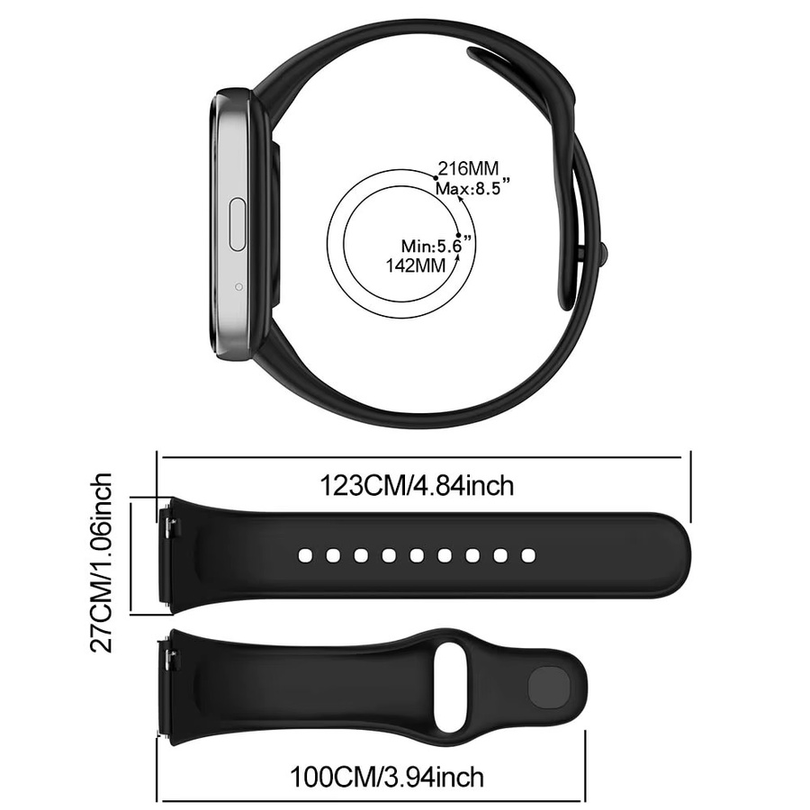Xiaomi Uhrenarmband Silikon, Redmi Watch 3 Active/Lite, Pink, mit Schutzhülle - Bild 2