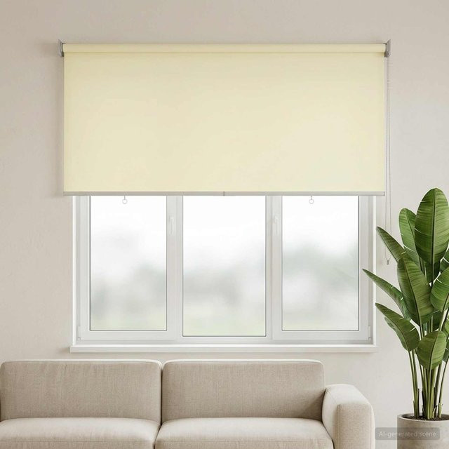 Außenrollo VD Home Furnishing mit UV-Schutz aus Polyester in Beige, Breite: 180 cm, Höhe: 140 cm - Bild 1