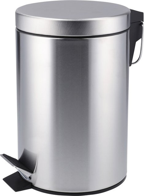 LIVARNO Kosmetikeimer mit Pedal aus Edelstahl in Silber und Grau, Volumen: 3 l - Bild 1