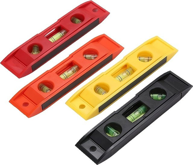 Magnetische Mini-Wasserwaage in Rot für den Hausgebrauch und zur Installation - Bild 1
