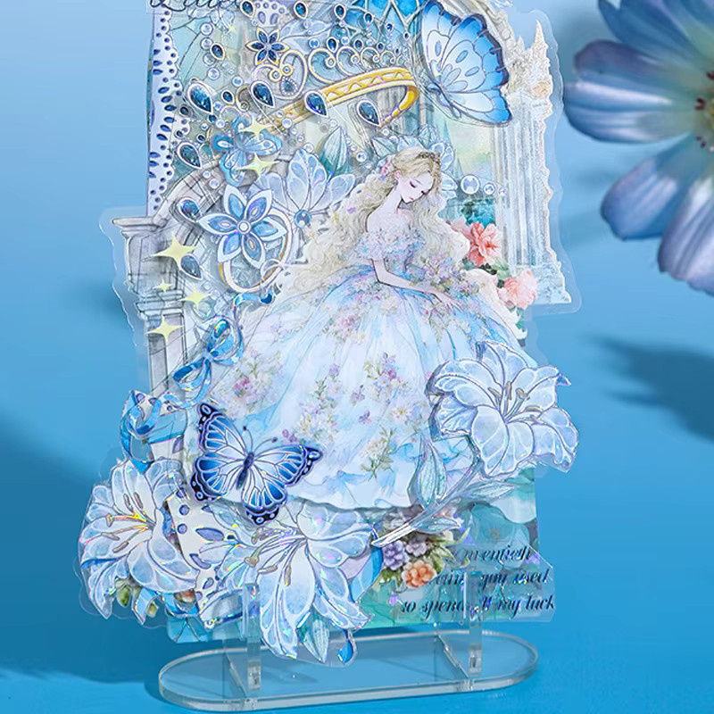 Mr.Paper Märchenprinzessin PET-Aufkleber-Set mit Fantasy-Schloss und Kleidern, 20 Stück, Mehrfarbig - Bild 1
