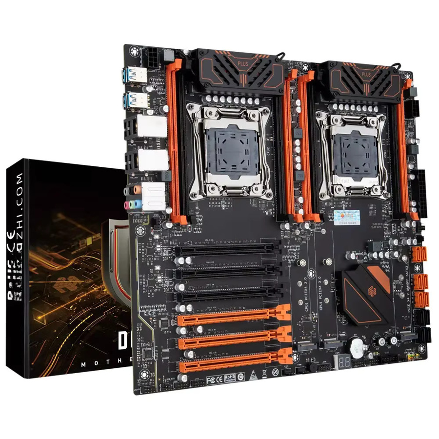 HUANANZHI X99 F8D PLUS Motherboard für Intel Dual-CPU E5 V3 V4 LGA 2011-3, DDR4 RECC und NVME/M.2, Schwarz - Bild 6