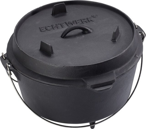 Echtwerk Dutch Oven aus Gusseisen in Schwarz, 8 Liter