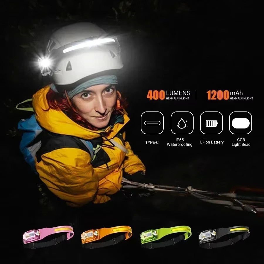 Heinast Tragbare COB LED Taschenlampe mit Bewegungssensor, USB aufladbarer Scheinwerfer, Wasserdicht, Schwarz - Bild 3