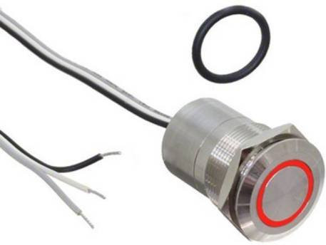 Bulgin Drucktaster MC25LCSGR in Silber - Bild 1