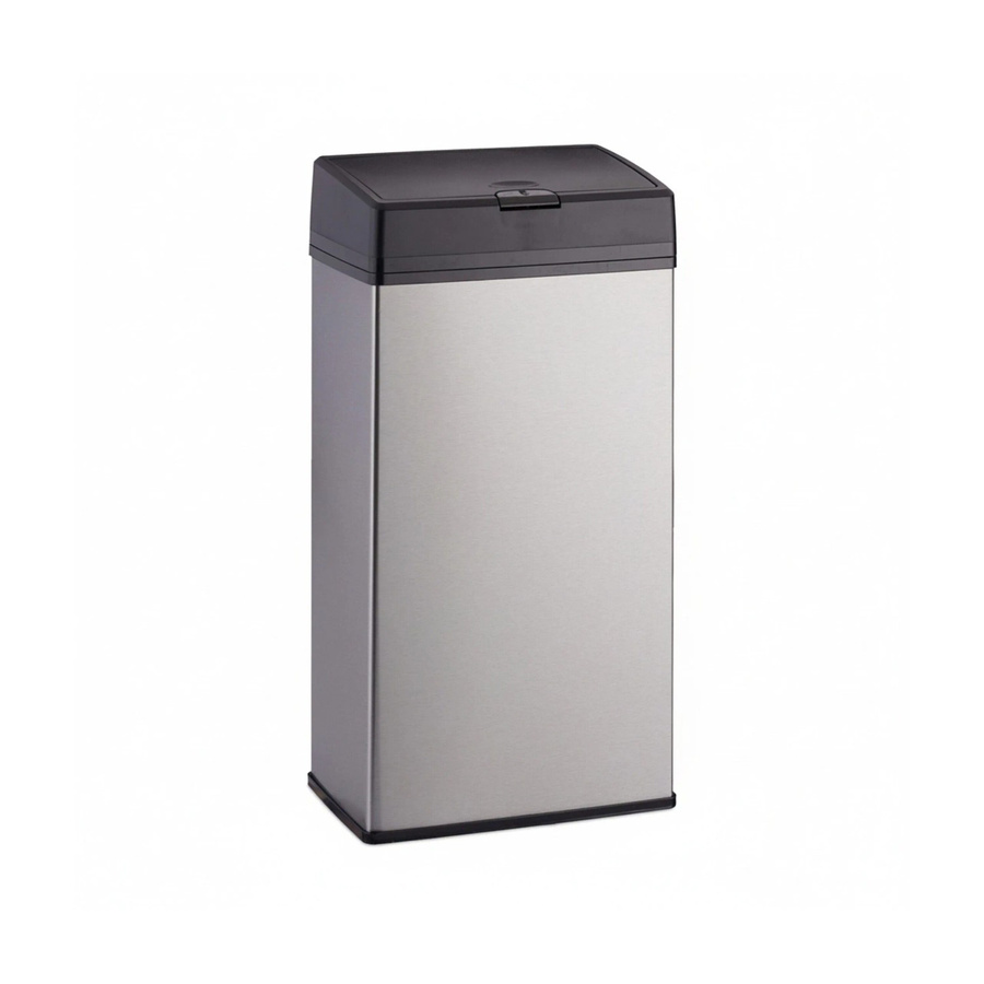 Relaxdays Kosmetikeimer aus Edelstahl in Silber mit Push Funktion, Volumen: 6 Liter, B/T/H: 36 x 18 x 11 cm - Bild 2