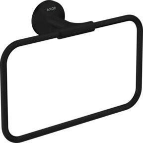 Hansgrohe Axor Uni. Circular Handtuchring schwenkbar Wandmontage matt Schwarz Silber - Bild 1