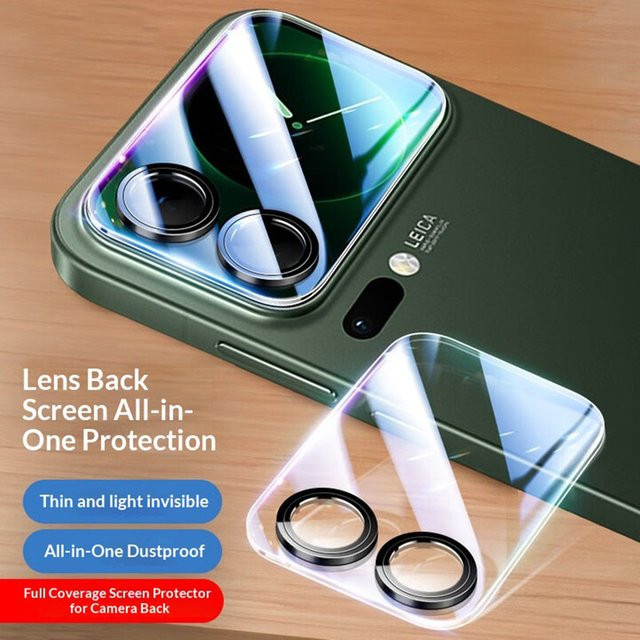 Xiaomi 17 Pro und Xiaomi 17 Pro Max Kamera Objektiv Schutz aus gehärtetem Glas, Transparent - Bild 1