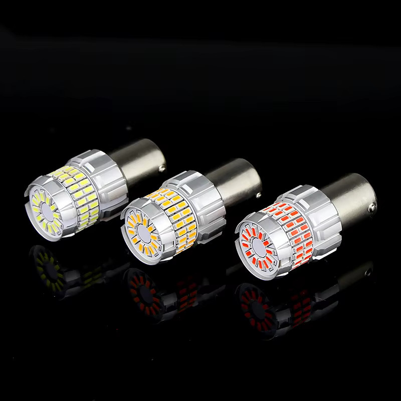 APMATAUTO 2er Set LED Auto Birnen BA15S P21W 1156 Weiß für Bremslicht Rückfahrlicht Tagfahrlicht und Nebelscheinwerfer 12V - Bild 3