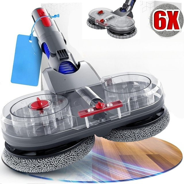 Dyson Vakuum-Wischmopp-Zubehör Set in Grau mit Wassertank und 6 Stoffpads für V7 V8 V10 V11 - Bild 1