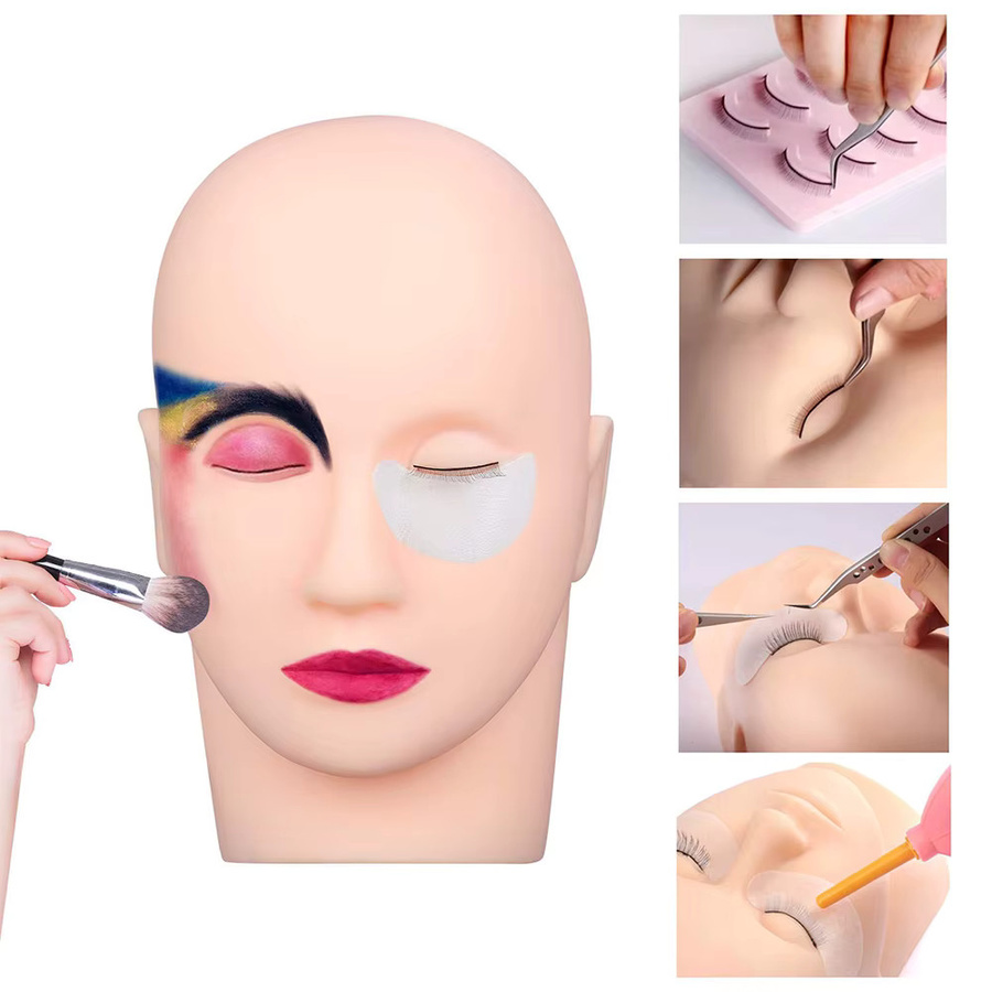 Mosalay Wimpern Verlängerung Mannequin Kopf, Matt, Unisex - Bild 2