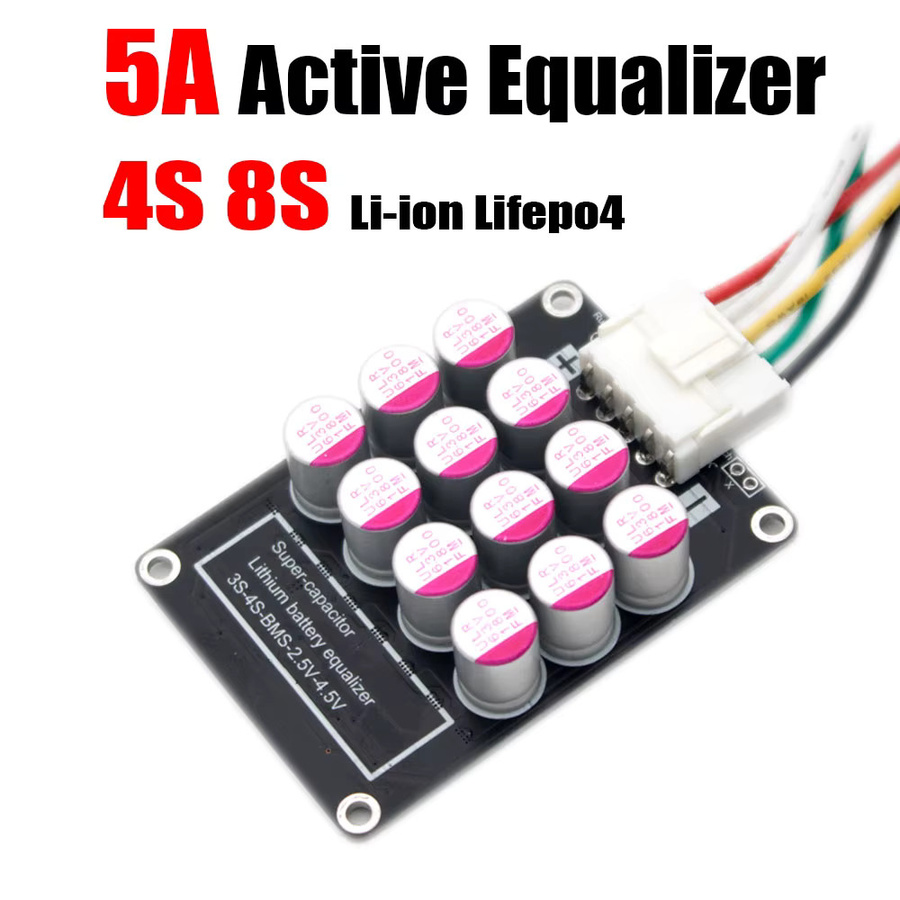 Dykbcells Aktiver Equalizer Balancer für LiFePO4 Li-Ionen Lipo Batterien in Schwarz - Bild 2