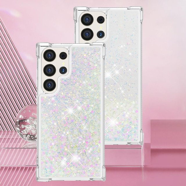 Bling Flüssig-Glitzer Schutzhülle für Samsung Galaxy S21 S22 S23 S24 S25 Ultra Plus FE in Transparent - Bild 1