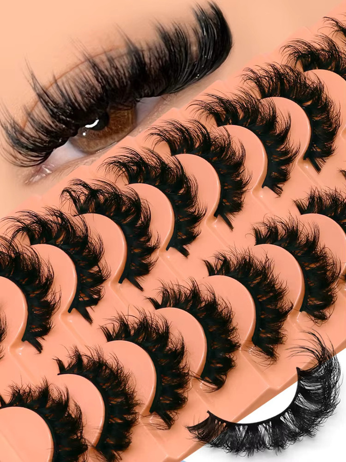 Lasvirey Falsche Wimpern, 3D-Faux-Nerzwimpern, Unisex - Bild 7