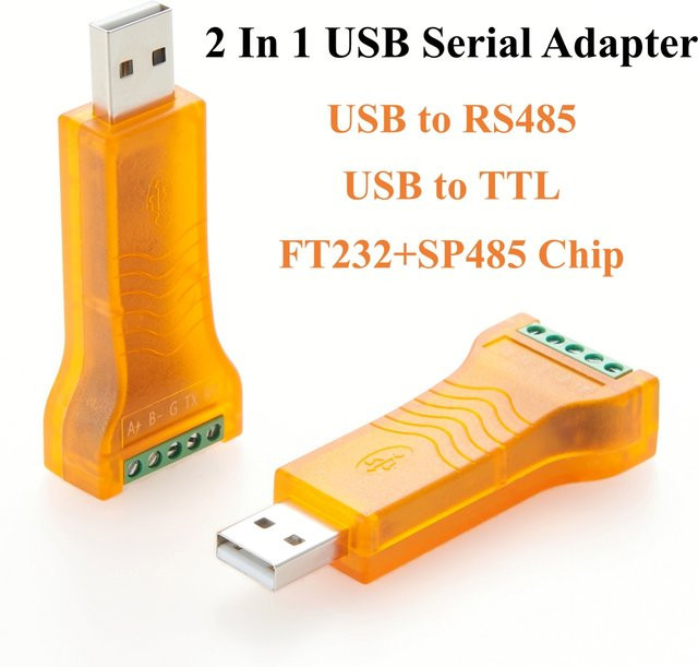 FTDI 2-in-1 USB zu RS485 TTL Serieller Konverter FT232 Adapter mit 5-Pin-Klemmenblock für Windows und MacOS - Bild 1