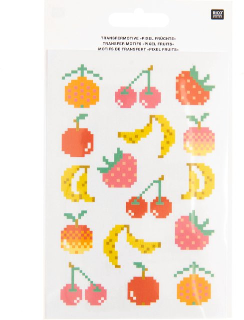 Rico Design Transfermotiv Pixel-Früchte in Multicolour aus Papier - Bild 1