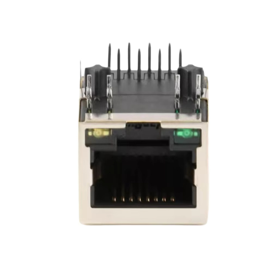 ZSDZFYLLK HR911105A Single Port RJ45 Ethernet LAN Stecker mit Magnetmodul und LED in Silber - Bild 3