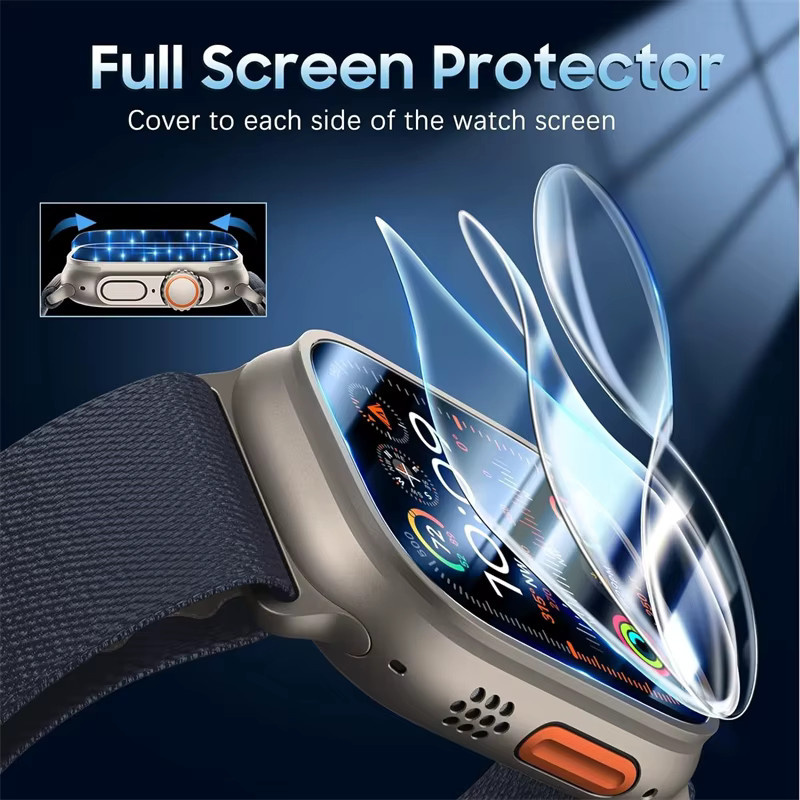 HUBANDE Hydrogelfolie für Apple Watch, Displayschutzfolie, transparent, Unisex - Bild 2