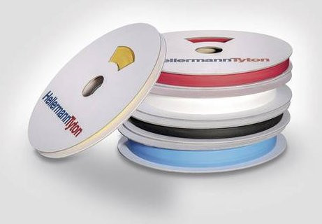 HellermannTyton Schrumpfschlauchmarkierer TCGT18-6WH-PO-X-WH 553-31851 mit 26m Markierband - Bild 1