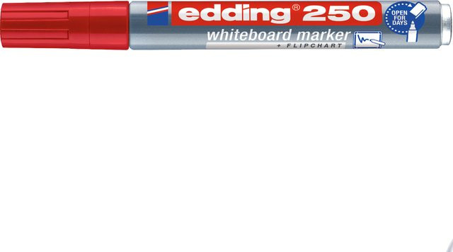 Edding 250 Whiteboardmarker Rot mit Bullet-Spitze - Bild 2