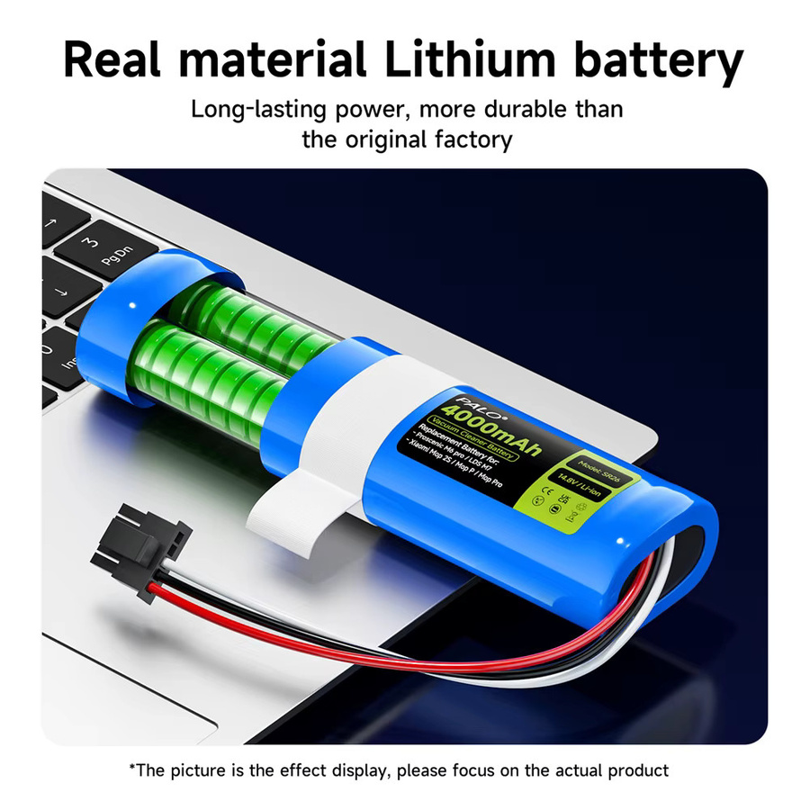 PALO Wiederaufladbarer Li-Ion-Akku 14,4V 4000mAh in Blau für Proscenic M6 Pro LDS M7 Xiaomi Mop 2S Mop P Mop Pro Roboterstaubsauger Ersatzteil - Bild 3