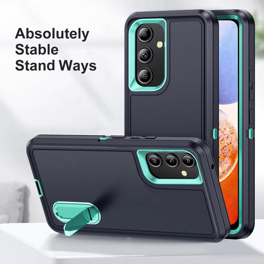 Robuste und rutschfeste Handyhülle in Militärqualität mit Ständer für Samsung Galaxy S26 Plus, S25, S24+, S23 FE und S22 Ultra in Schwarz oder Orange - Bild 4