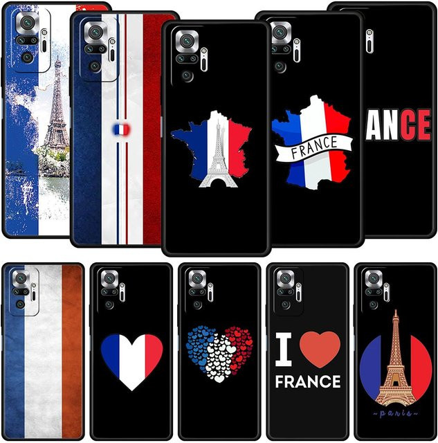 Silikon Handyhülle mit Frankreich Flagge für Xiaomi Redmi Note 13 12 11 10 Pro Plus 9 8 7 9T 13C 12C 10C 9C 9A Multicolor - Bild 1