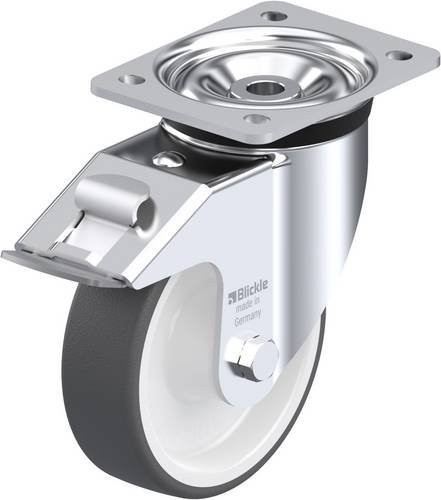 Blickle Lenkrolle LK-POTH 150R-FI mit Feststeller, verzinkter Stahl, Rad-Durchmesser: 15 cm, Tragfähigkeit: 500 kg - Bild 1