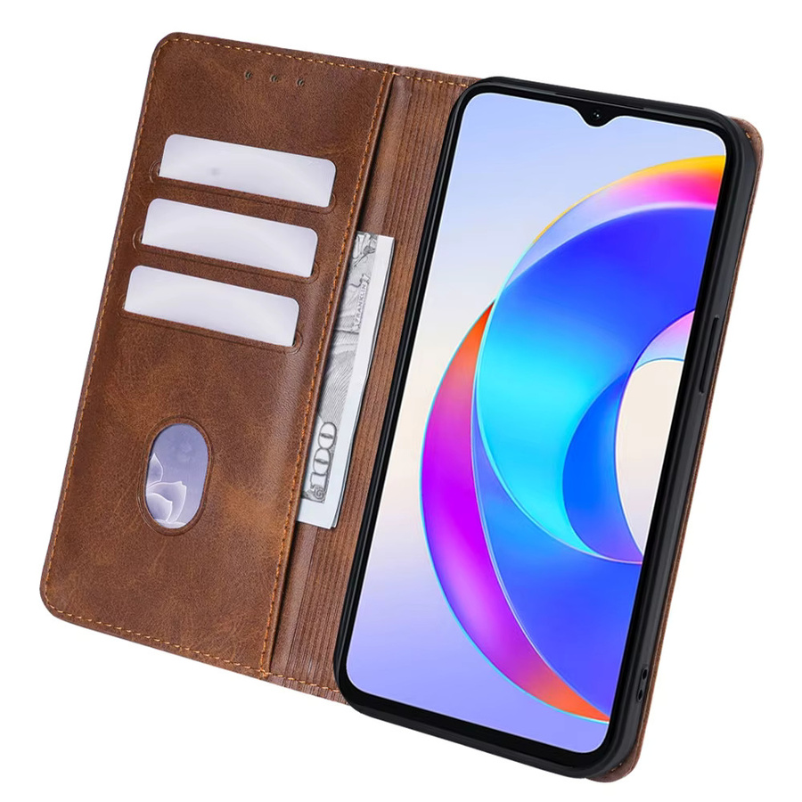 Magnetische Leder-Schutzhülle für Honor X5 Plus X7 X7A X8A X9A X10 X8 X6 X6S X9 5G mit Kartenfächern in Blau oder Braun - Bild 2