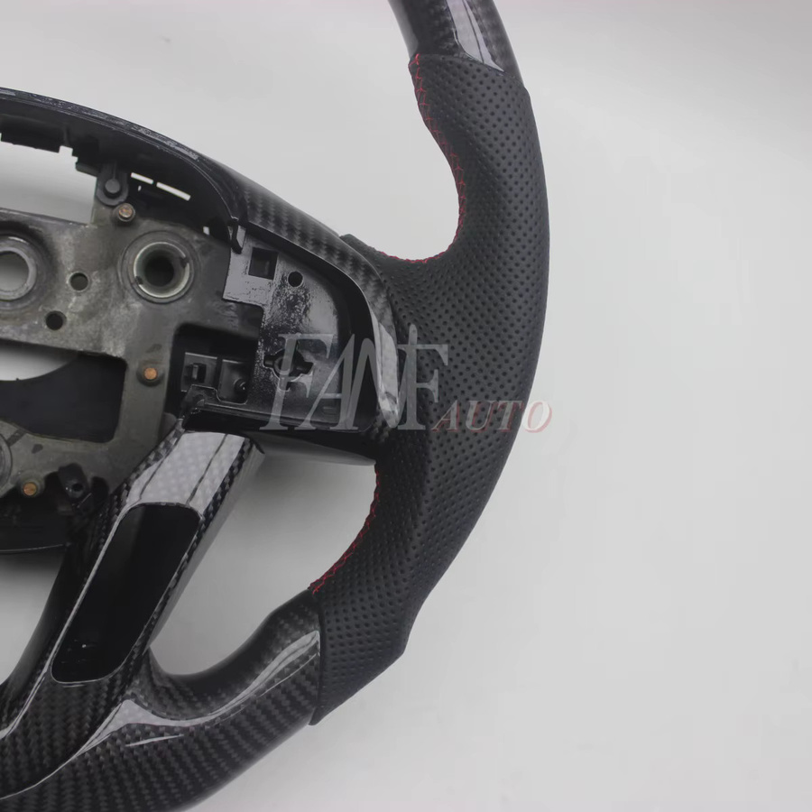 Ersatz-Lenkrad aus echtem Carbon und Leder für Kia K5 Optima 2010-2014 in Schwarz - Bild 3