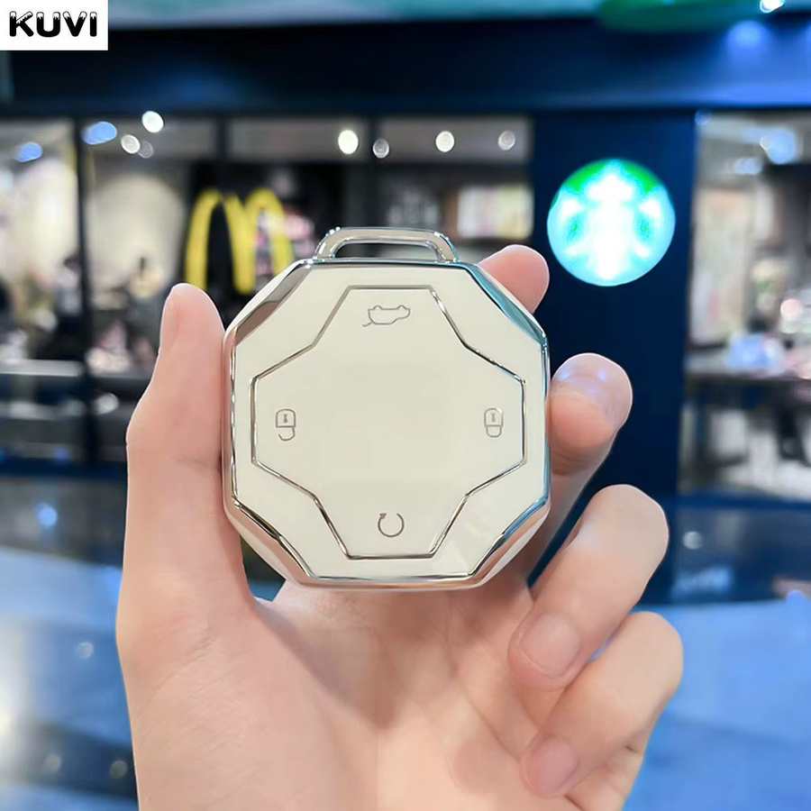 Kuvi Smart Auto Schlüssel Hülle aus TPU für Chery Jetour T2 Traveler 2023 2024, 4 Tasten Abdeckung - Bild 3