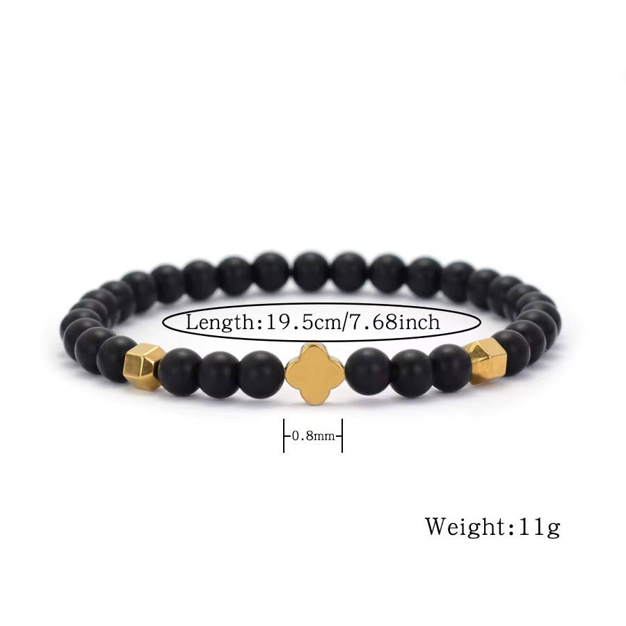 Noter Armband, Hämatit, 6mm, Unisex - Bild 2