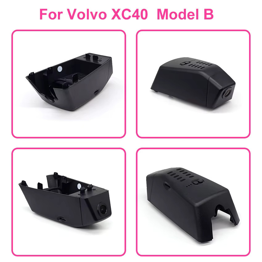 CARBAOHUI Dashcam für Volvo XC40 2018-2025, 4K UHD Auto-DVR mit WLAN, Plug-and-Play Fahrtenschreiber für vorne und hinten, Schwarz - Bild 2