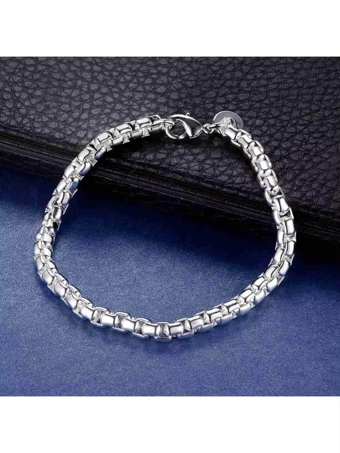 SAY Armband, 925 Silber, Kastenkette, Unisex - Bild 5