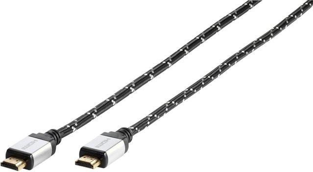 Vivanco Premium High Speed HDMI Kabel mit Ethernet in Schwarz und Gold, Länge: 3,0 m - Bild 1