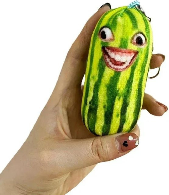 Yiran Health & Beauty Wassermelone Streifen Plüsch-Schlüsselanhänger, ab 0 Jahren - Bild 1