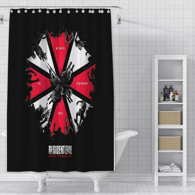 Duschvorhang Resident Evil von Dai Jiaochuan aus Polyester, Wasserdicht und Schimmelresistent, Farbe: Bunt, B/H: 110 x 175 cm - Bild 1